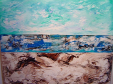 Rina Rinella Blue Abstract Art 10