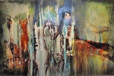 Rina Rinella Blue Abstract Art 14