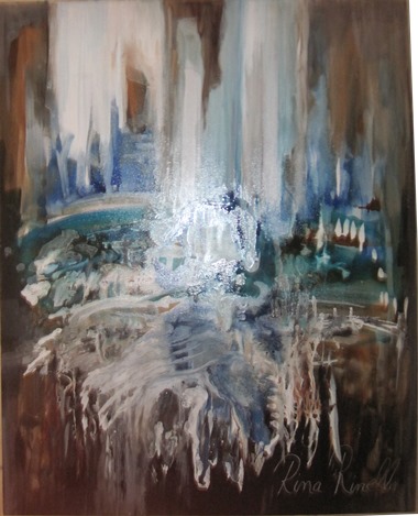 Rina Rinella Blue Abstract Art 16