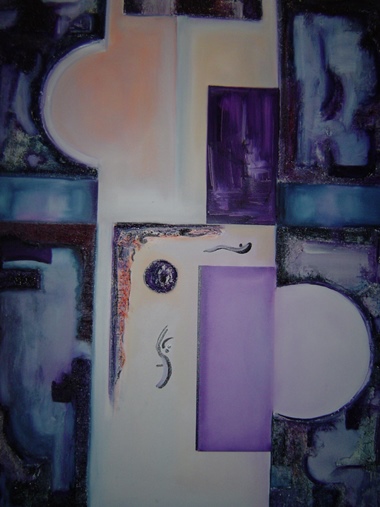 Rina Rinella Blue Abstract Art 17