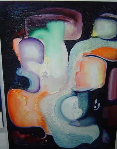 Rina Rinella Blue Abstract Art 19
