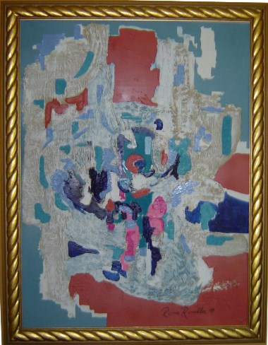 Rina Rinella Blue Abstract Art 2