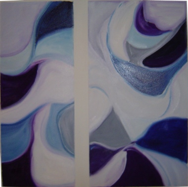 Rina Rinella Blue Abstract Art 5