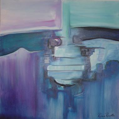 Rina Rinella Blue Abstract Art 4