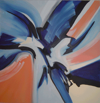 Rina Rinella Blue Abstract Art 7