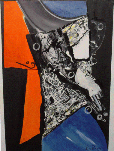 Rina Rinella Blue Abstract Art 8