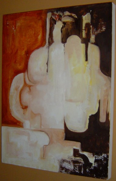 Rina Rinella Brown Abstract Art 3