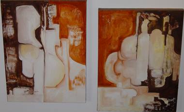 Rina Rinella Brown Abstract Art 4