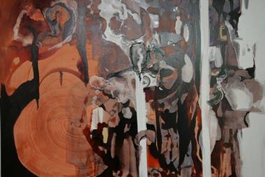 Rina Rinella Brown Abstract Art 7