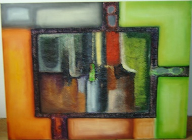 Rina Rinella Green Abstract Art 4