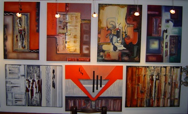 A Portion of Abstract Artist Rina Rinella's Gallery 15