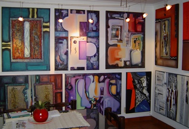 A Portion of Abstract Artist Rina Rinella's Gallery 16