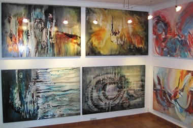 A Portion of Abstract Artist Rina Rinella's Gallery 21