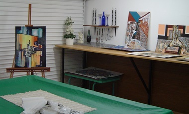 A Portion of Abstract Artist Rina Rinella's Studio 1