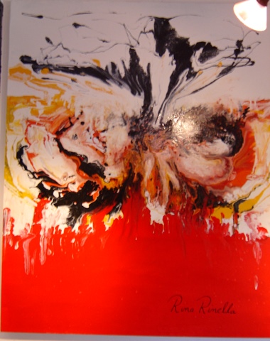 Rina Rinella Red Abstract Art 11