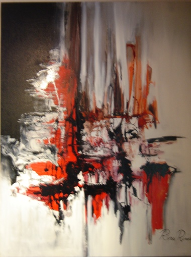 Rina Rinella Red Abstract Art 14