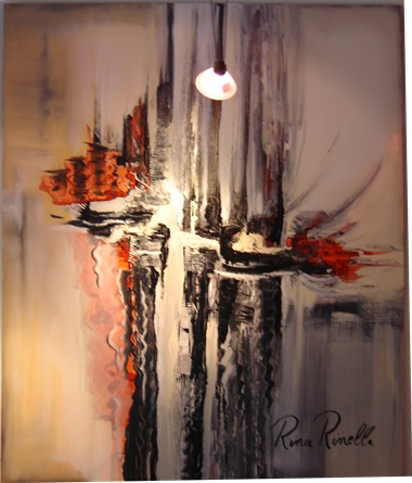 Rina Rinella Red Abstract Art 15