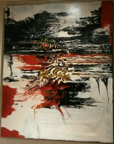 Rina Rinella Red Abstract Art 2