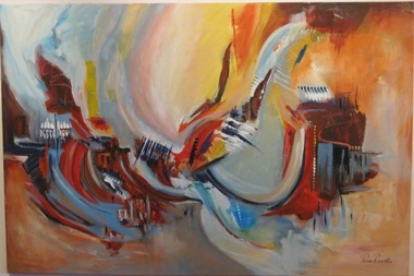 Rina Rinella Red Abstract Art 20