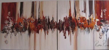 Rina Rinella Red Abstract Art 22