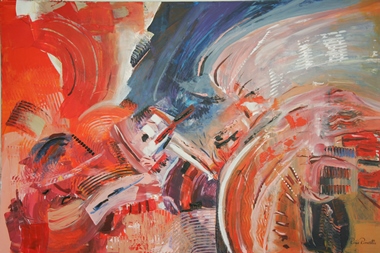 Rina Rinella Red Abstract Art 36