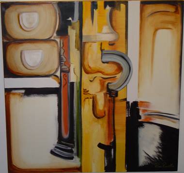 Rina Rinella Yellow Abstract Art 4